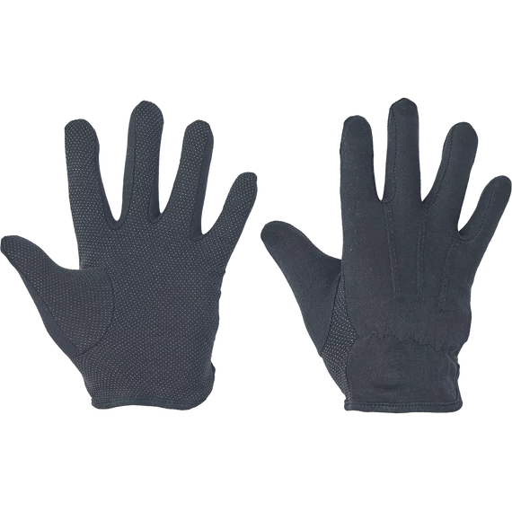 BUSTARD BLACK pamutkesztyű fekete PVC pöttyökkel