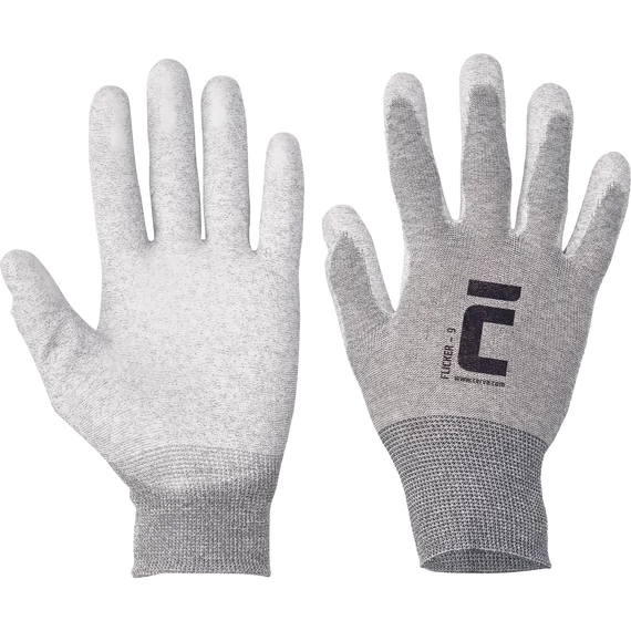 FLICKER kötött nylon, tenyér PU, antisztatikus