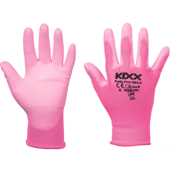 PRETTY PINK kesztyű nylon  PU