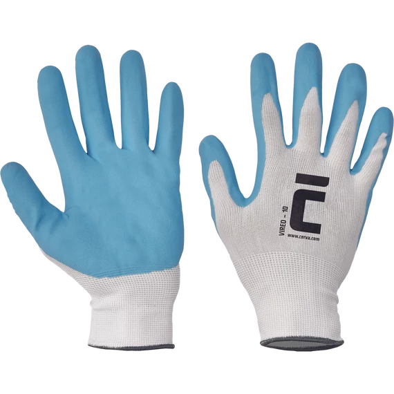 VIREO kesztyű, kötött nylon, nitril