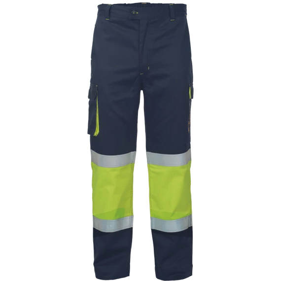 MULTINORM STRIP FR HV nadrág sárga/navy