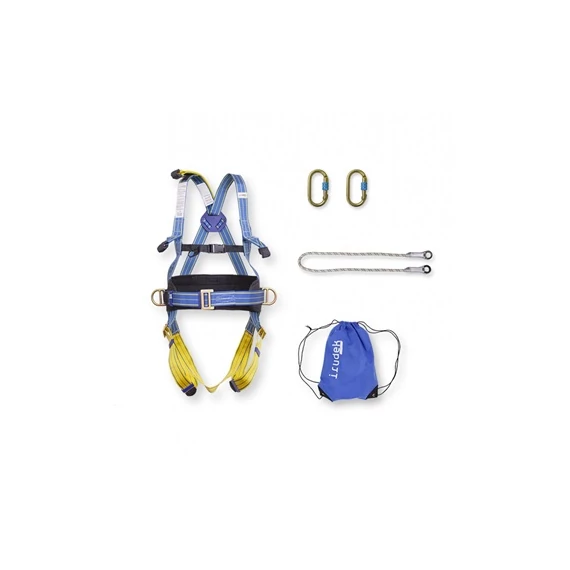 Heveder szett Irudek Sekuralt Teide Light 4 plus + 981 karabiner 10150 statikus kötél, kék/sárga