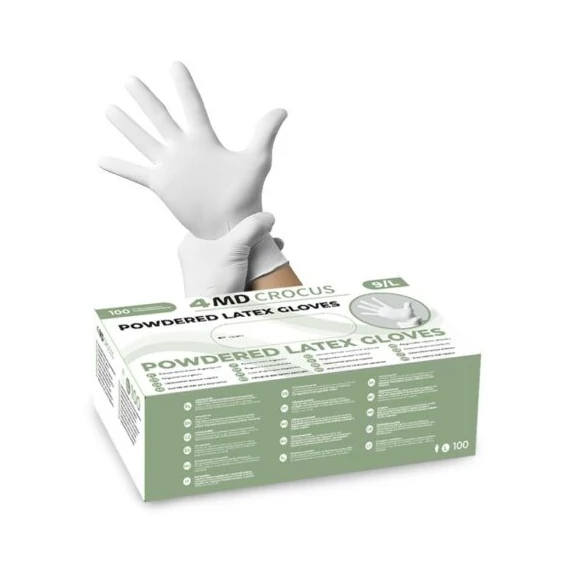 4MD Crocus púderezett latexkesztyű
