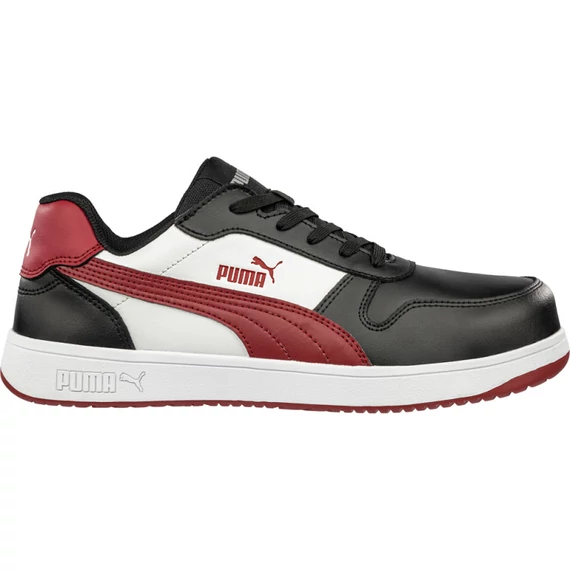 Puma Frontcourt BLK/WHT/RED Low S3L ESD FO HRO SR munkavédelmi cipő 