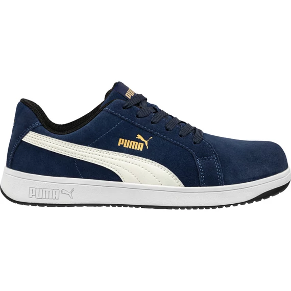 Puma Iconic Suede Navy Low S1PL ESD FO HRO SR munkavédelmi cipő 