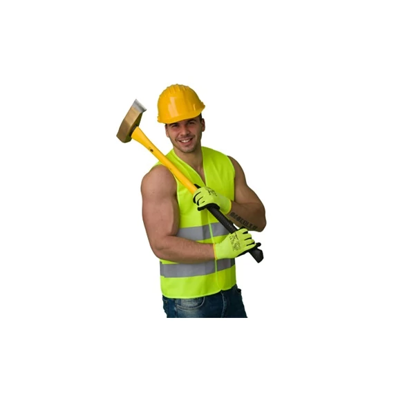 Jólláthatósági mellény tépőzáras (120g/m2) TOP VEST FLUO-Y, fluo srága
