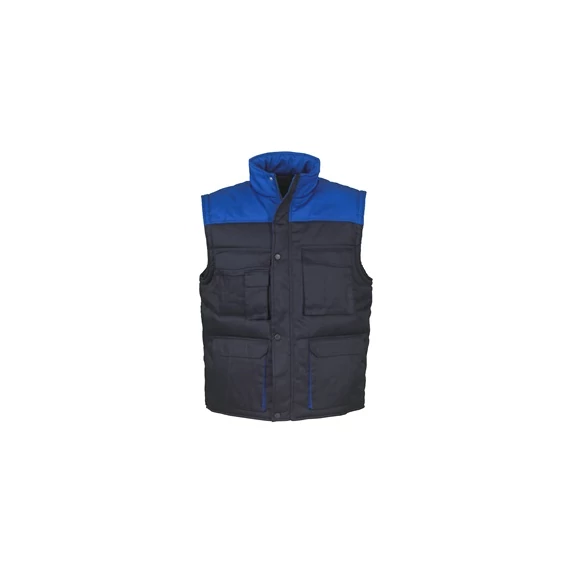 TOP VEST THUNDER bélelt mellény, 80% poliészter, 20% pamut, multifunkciós zsebek, sötétkék