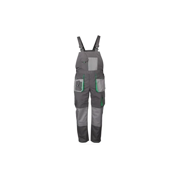 Nadrág kantáros (65%poliészter) TOP GREEN BIBPANTS, szürke