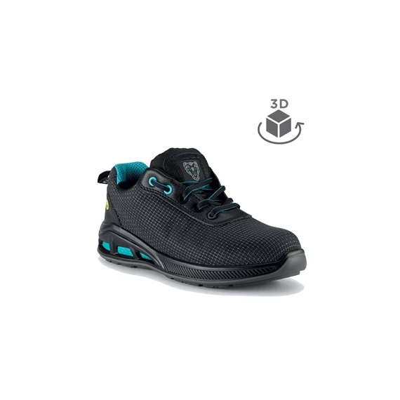 Védőfélcipő S3 WR ESD SRC, kompozit orrmerevítő TOP ELITE MERLIN LOW, fekete