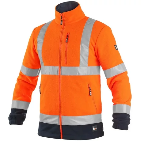 Preston fleece jól láthatósági kabát Narancs/Kék