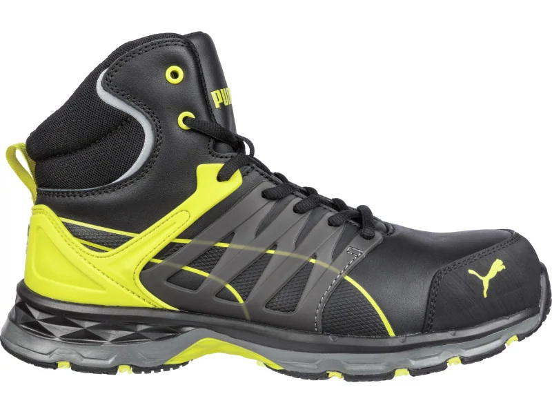 Puma Velocity 2.0 Yellow Mid S3S ESD FO HRO SR munkavédelmi bakancs 