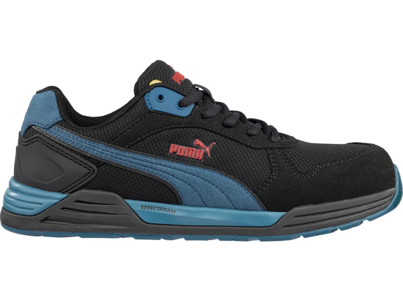 Puma Frontside BLK/Blue Low S1P ESD HRO SRC munkavédelmi cipő 