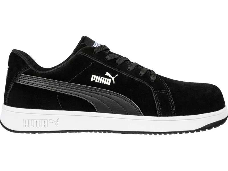 Puma Iconic Black Low S1PL ESD FO HRO SR munkavédelmi cipő 