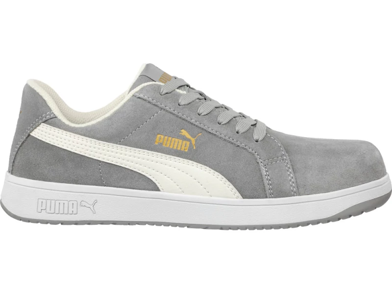 Puma Iconic Suede Grey Low S1PL ESD FO HRO SR munkavédelmi cipő 