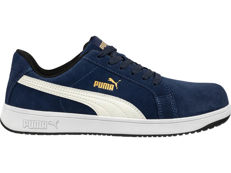 Puma Iconic Suede Navy Low S1PL ESD FO HRO SR munkavédelmi cipő 