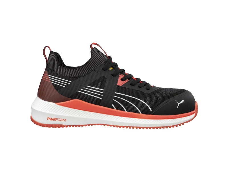 Puma Turbo BLK/Red S1PS ESD FO HRO SR munkavédelmi cipő 