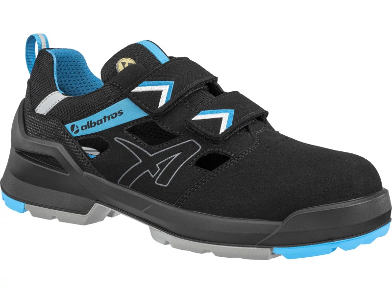 Albatros Forge Air Black/Blue Low S1 ESD FO SR munkavédelmi szandál 