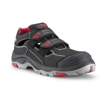 Védőszandál O1 ESD SRC, orrmerevítő nélkül, PU/gumi talppal TOP BROOKLYN SANDAL fekete/piros
