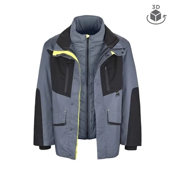 TOP PHOENIX CO2D PRK kabát, black/grey/fluo yellow