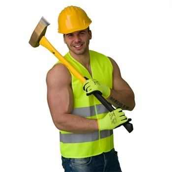 Jólláthatósági mellény tépőzáras (120g/m2) TOP VEST FLUO-Y, fluo srága