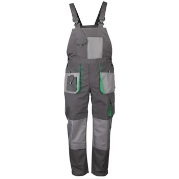 Nadrág kantáros (65%poliészter) TOP GREEN BIBPANTS, szürke