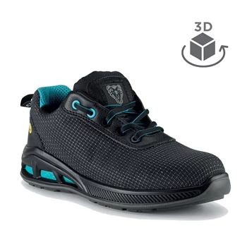 Védőfélcipő S3 WR ESD SRC, kompozit orrmerevítő TOP ELITE MERLIN LOW, fekete